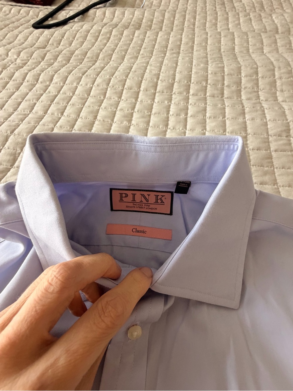 Thomas Pink Light Blue Classic Dress Shirt
